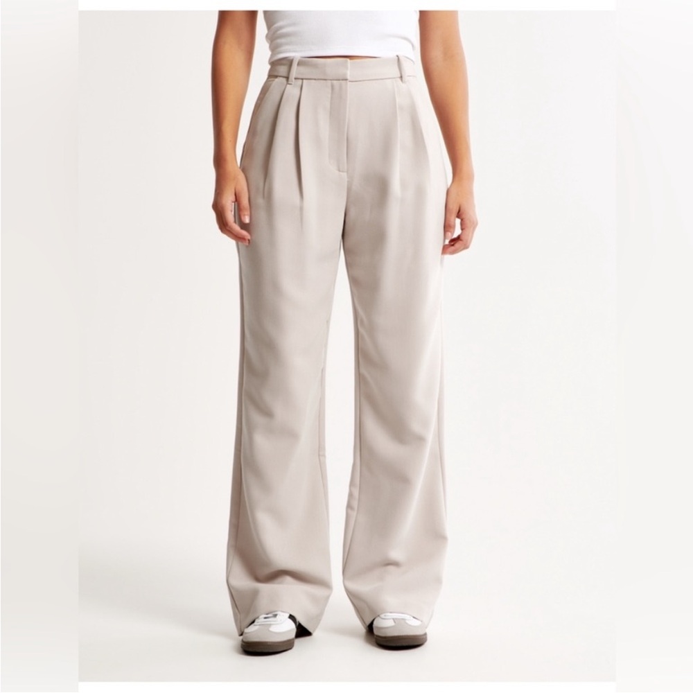 Abercrombie & Fitch Tan/Beige Wide-Leg Pants